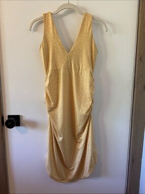 Prana Sleeveless V-Neck Yellow Summer Dress